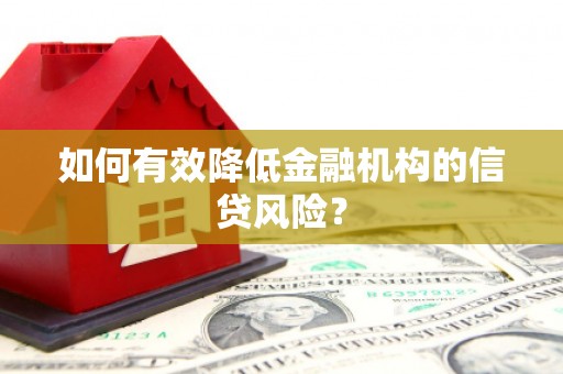 钟祥如何有效降低金融机构的信贷风险？
