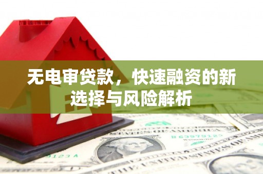 钟祥无电审贷款，快速融资的新选择与风险解析