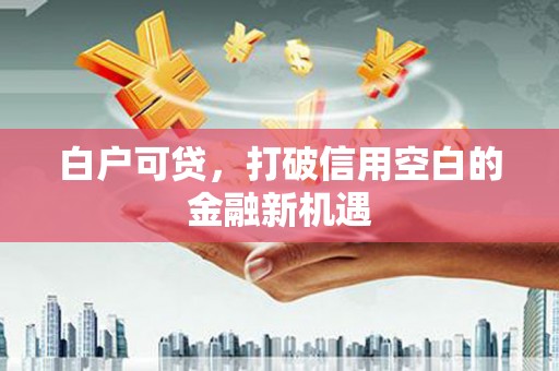 钟祥白户可贷，打破信用空白的金融新机遇