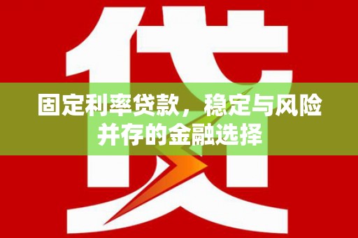 钟祥固定利率贷款，稳定与风险并存的金融选择