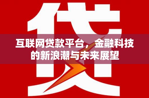 钟祥互联网贷款平台，金融科技的新浪潮与未来展望